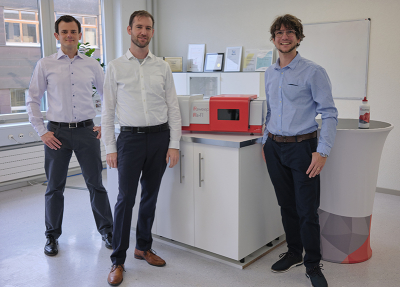 IRsweep’s founding team. From right to left: Andreas Hugi, Markus Mangold and Markus Geiser.