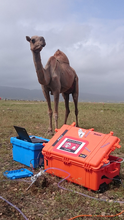 The portable mass spectrometer deployed in Oman.