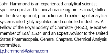 John Hammond is an experienced analytical scientist, spectroscopist and technical marketing professional, skilled in