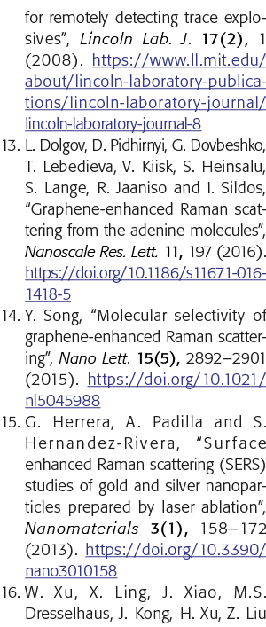 for remotely detecting trace explosives , Lincoln Lab  J  17(2), 1 (2008)  https:  www ll mit edu about lincoln-labor