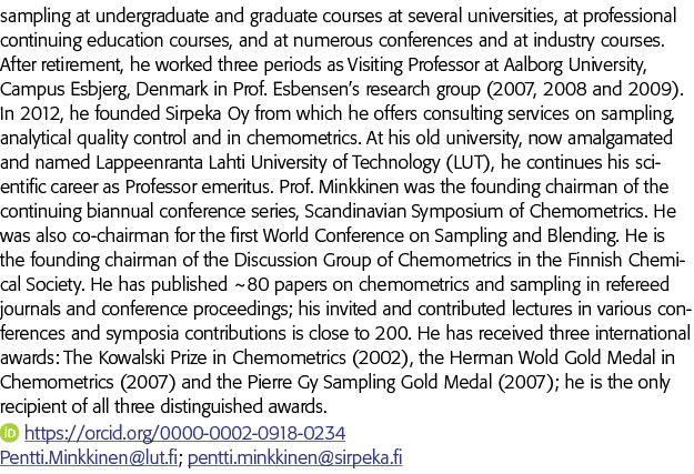 sampling at undergraduate and graduate courses at several universities, at professional continuing education courses,