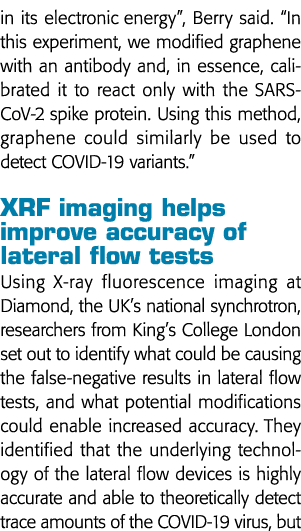in its electronic energy , Berry said   In this experiment, we modified graphene with an antibody and, in essence, ca