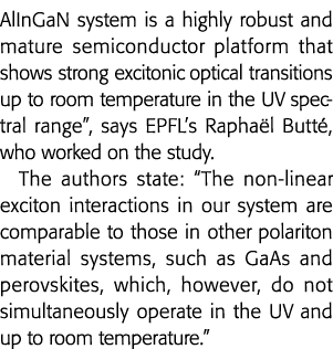 这是一个非常健壮且成熟的semic AlInGaN系统onductor platform that shows strong excitonic optical transitions u