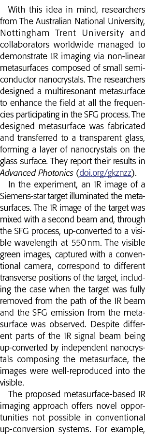 With this idea in mind, researchers from The Australian National University, Nottingham Trent University and collabor