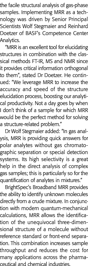 气相样品实现MRR的简单结构分析技术是由高级本金