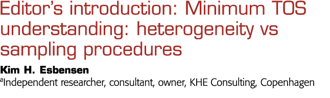 编辑年代简介:最低服务条款的理解:异质性和抽样程序金正日H Esbensen aIndependent r