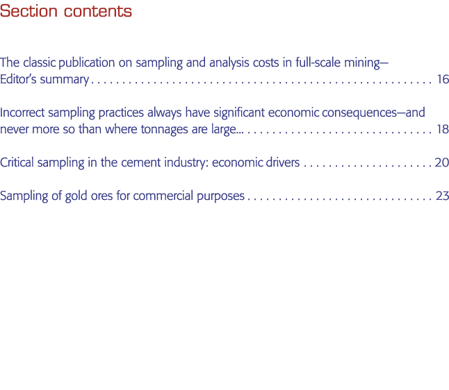 部分内容出版经典的采样和分析成本全面挖掘编辑器年代总结16 Inco