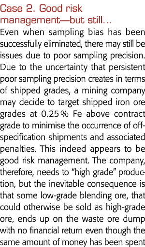 案例2良好的风险管理,同时仍然即使抽样偏差已经成功地消除,可能仍然有b