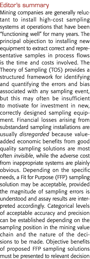 编辑年代总结矿业公司一般不愿意安装高成本采样系统操作,h