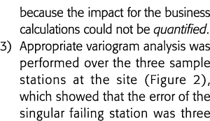 因为业务计算的影响不能被量化3)适当的变差函数分析性能