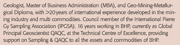 地质学家,工商管理学硕士(MBA)和Geo-Mining-Metallurgical文凭,internati 20年