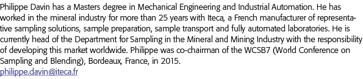 菲利普Davin机械工程硕士学位,工业自动化在矿物