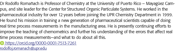 Rodolfo Romanach博士是波多黎各大学的化学教授马亚圭斯校区校园,和网站负责人