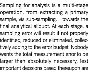 取样进行分析是一个多阶段的操作,从提取主要样本,通过业者向鳍