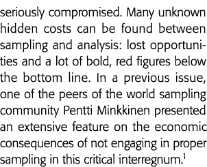 严重损害可以找到许多未知的隐性成本之间的采样和分析:和一个失去了机会