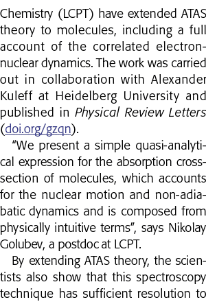 化学(LCPT)扩展ata理论分子,包括一个完整的电子核相关