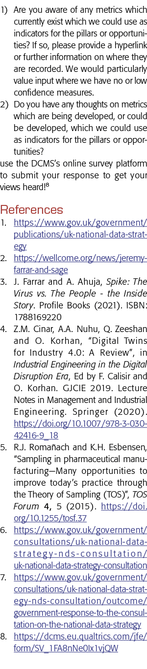 1)你知道的任何指标目前存在我们可以使用作为支柱或opportuniti指标