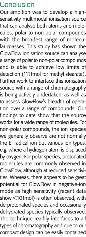 结论我们的雄心是开发一个高灵敏度多通道电离作用可以分析原子一个来源