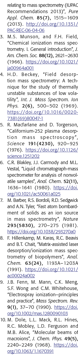 与质谱(IUPAC建议2013),纯:化学85 (7),1515 1609 (2013)http: doi org