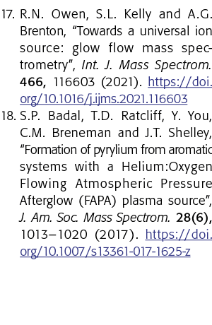 17 R N欧文,S L凯利和G Brenton,对通用离子源:发光质谱,Int J