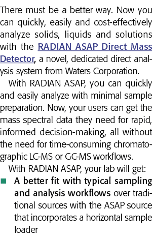 必须有一个更好的方法现在您可以快速,容易和成本效益分析固体、液体和解决方案wi