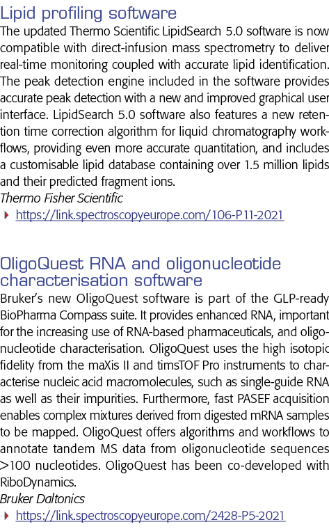 脂质分析软件更新后的热科学LipidSearch 5 0软件现在与direct-infusio兼容
