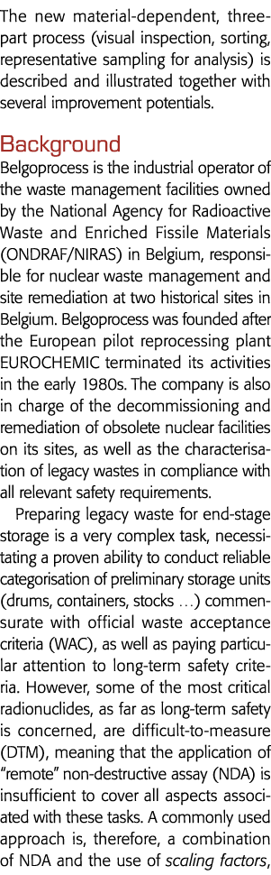 新material-dependent,由三部分组成的过程(目测、排序代表抽样分析)