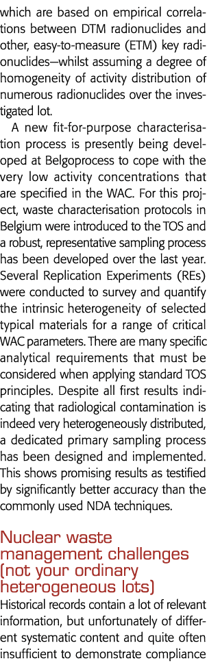 基于实证DTM放射性核素和其他之间的相关性,容易衡量(ETM)放射性核素的关键