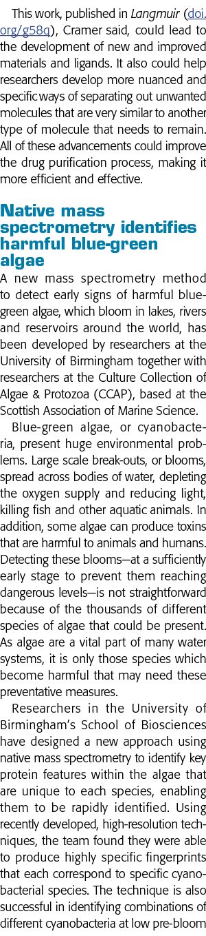 这项工作发表在朗缪尔(doi org g58q),克莱默说,可能会导致开发新的和改进的母亲