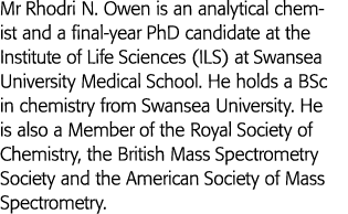 罗德尼N欧文先生是一个分析化学家和生命科学研究所的毕业博士生(ILS)