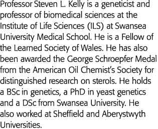 教授史蒂文·L·凯利是一个生物医学科学研究所的遗传学家和教授生命科学(盲降