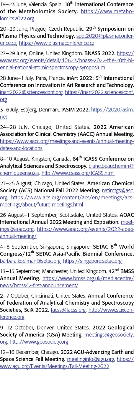 19日6月23日,瓦伦西亚,西班牙18国际会议的代谢组学社会https: www metabolomics2022