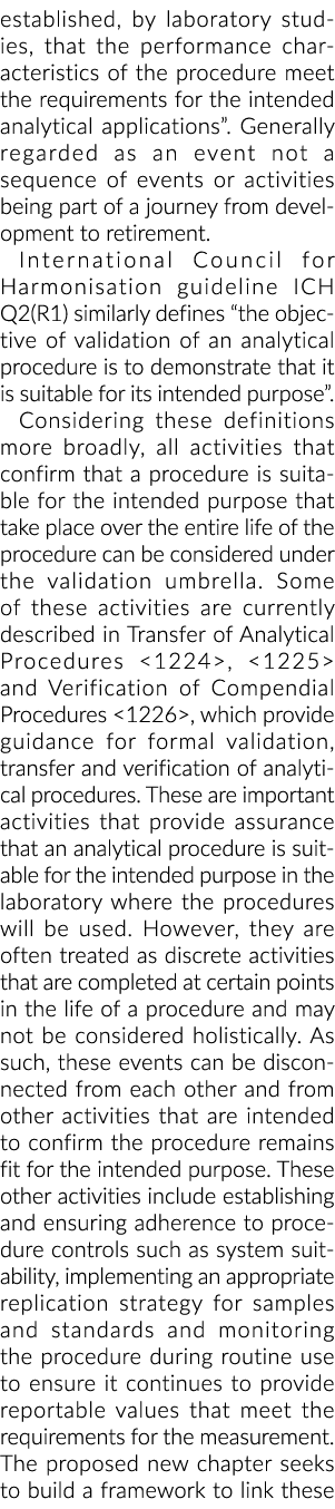 established, by laboratory studies, that the performance characteristics of the procedure meet the requirements for t