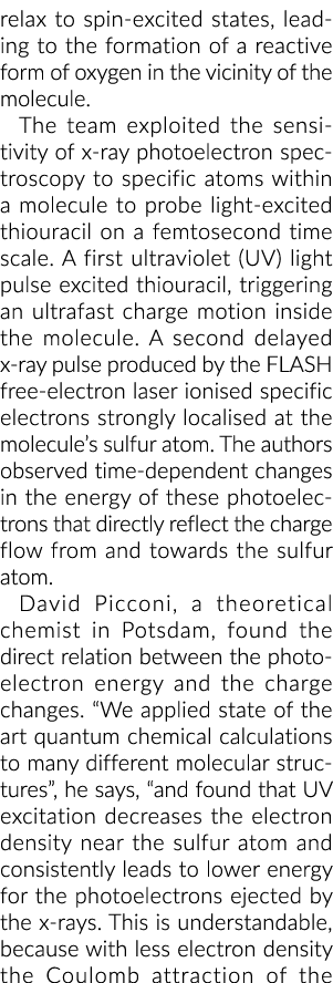 放松spin-excited状态,导致了形式tion of a reactive form of oxygen in the vicinity of the molecule