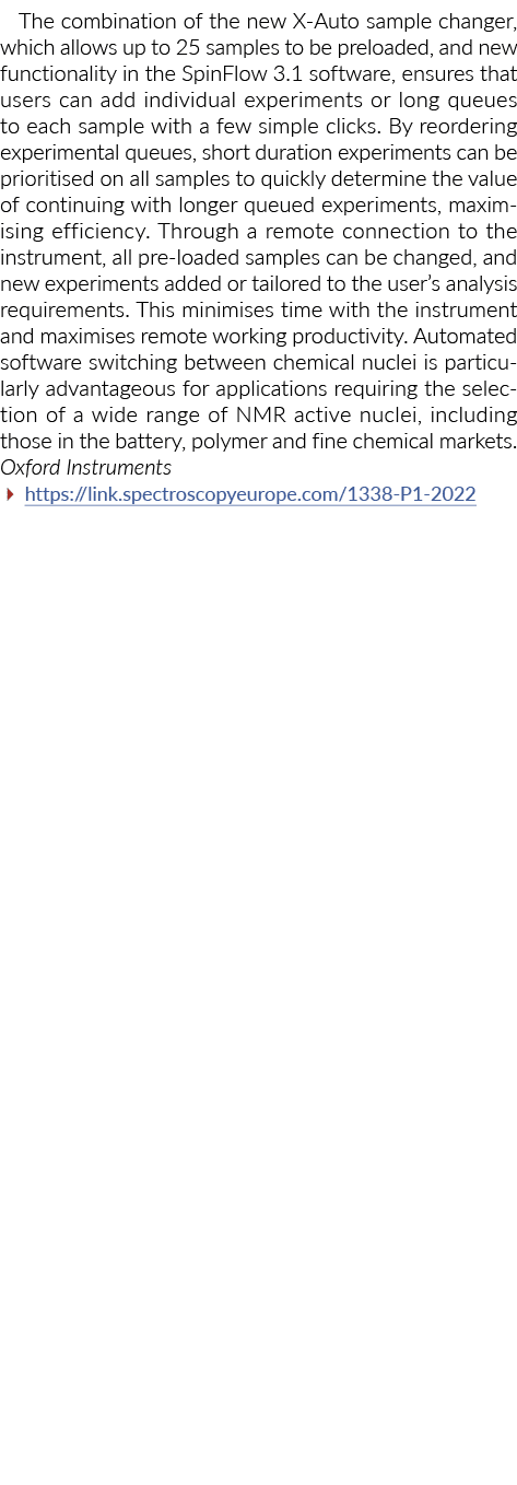 新X-Auto换样器的结合,它允许多达25样品预紧,和新的functionalit
