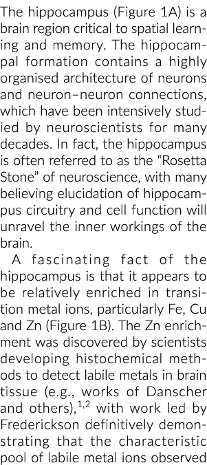 海马体(图1)是一个大脑区域空间学习和记忆海马结构控制的关键