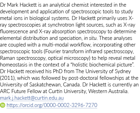 马克哈科特博士分析化学家感兴趣的是螺栓光谱工具的开发和应用