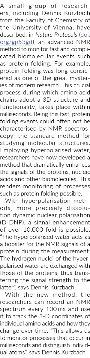 一小群研究人员,包括丹尼斯Kurzbach维也纳大学的化学学院的,哈哈