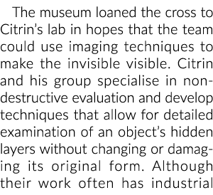 博物馆租借十字架维生素p s实验室希望球队可以使用成像技术使无形的