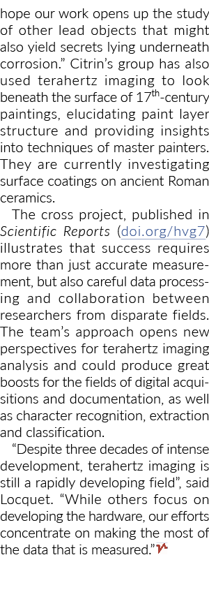 希望我们的工作打开了研究的主要对象,也可能产生秘密躺在腐蚀Cit