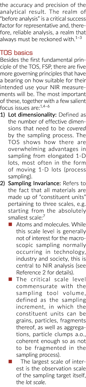 分析结果的准确度和精密度的领域之前分析的一个关键成功因素