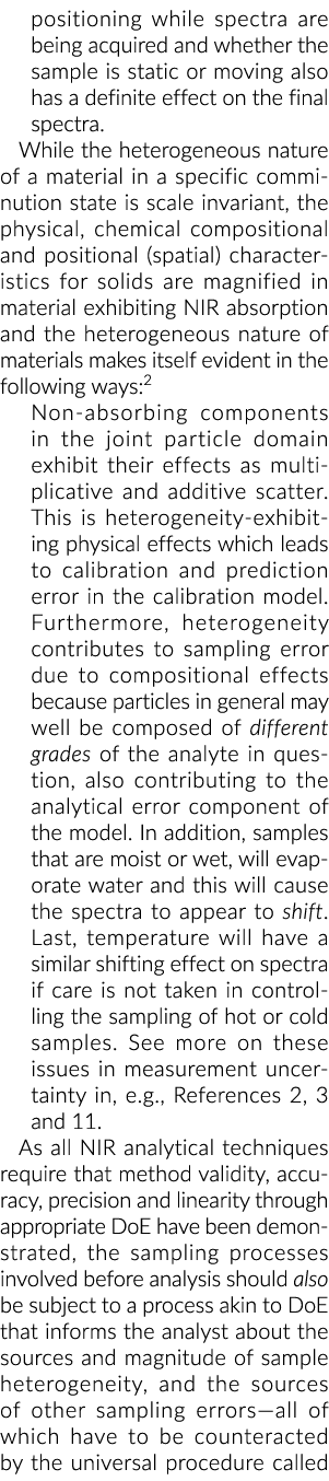 定位被收购而光谱和样本是否是静态的或移动也有明确的影响