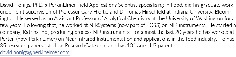 PerkinElmer领域应用科学家大卫·韩起澜博士专注于食物,他的研究生联合下工作