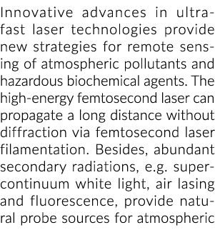 创新的超快激光技术的进步为遥感大气pollutan提供新的策略