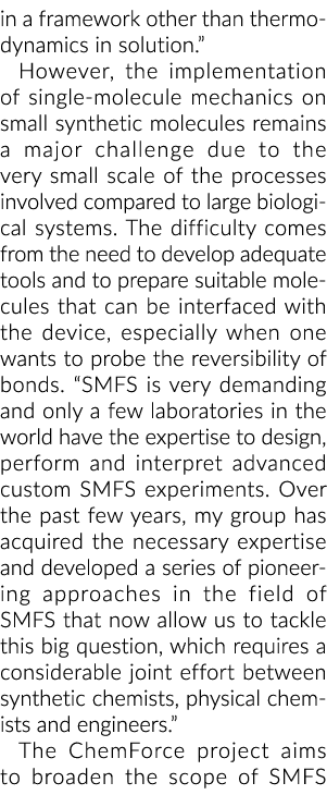 然而,在非热力学框架在解决方案的实现单分子力学在sm