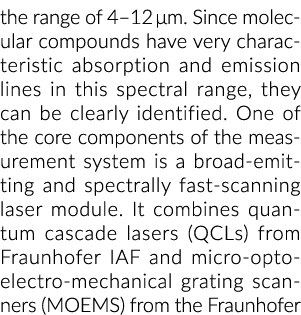 4 12 m的范围从分子化合物有很在这个spectr特征吸收和发射谱线