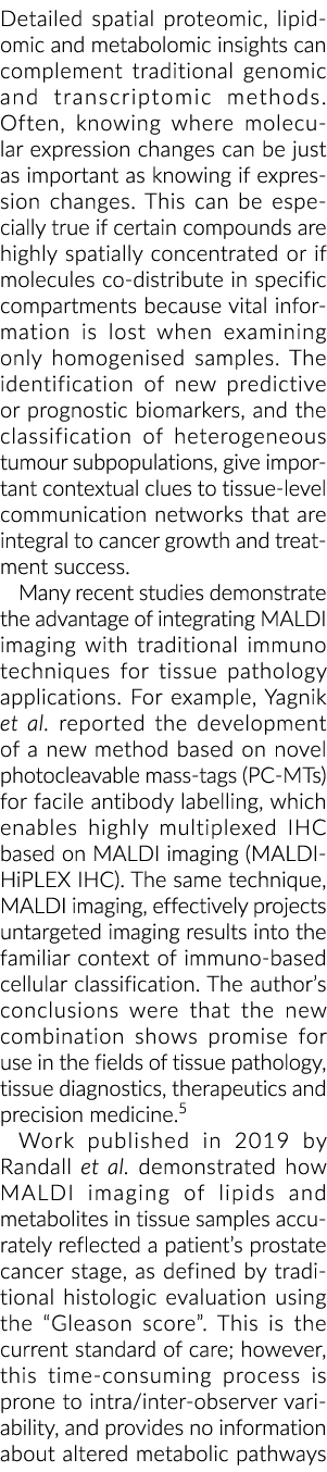 详细的空间蛋白质组学,lipidomic可以补充传统的基因组和转录组和代谢组学见解