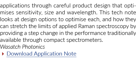 应用程序通过仔细的产品设计优化灵敏度、大小和波长技术注意看着