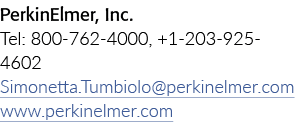PerkinElmer公司电话号码:800-762-4000,+ 1-203-925-4602 Simonetta Tumbiolo PerkinElmer com www PerkinElmer com