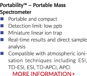 可移植性便携式质谱仪便携式和紧凑的检出限:低磅的微型线性离子tr